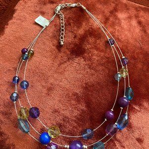Triple String Beaded Necklace